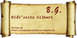 Blázsits Gilbert névjegykártya